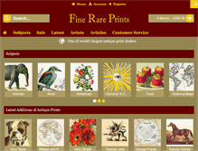Tablet Screenshot of finerareprints.com